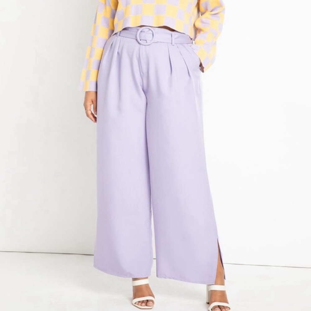 Belted Trouser with Side Slit BNWT